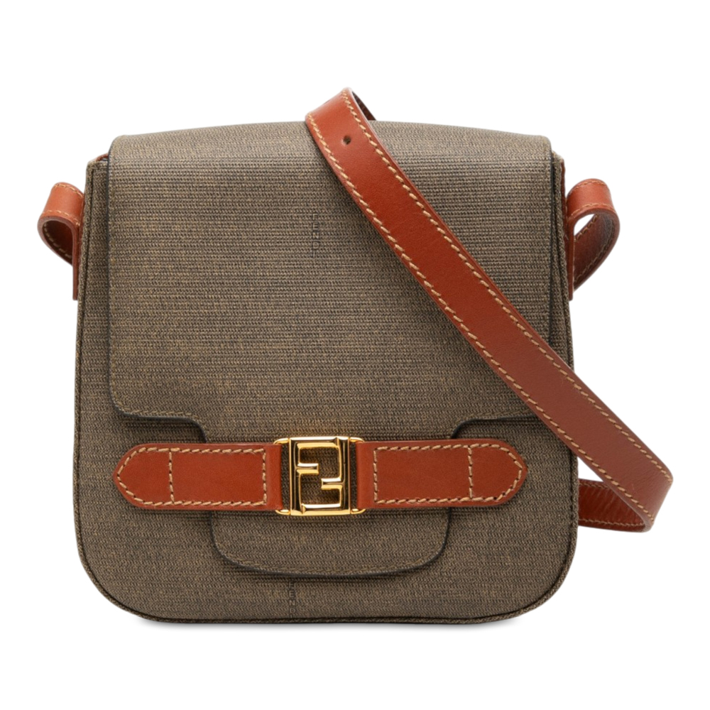 Pre-Loved Fendi Canvas FF Crossbody